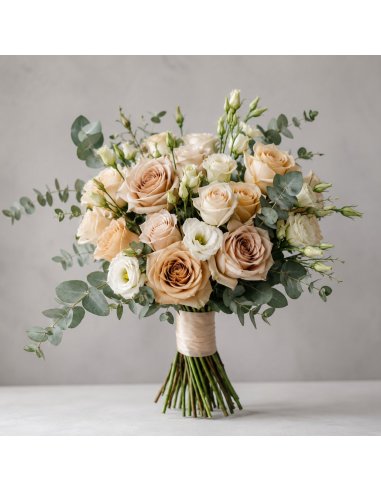 Designer-Strauß in Nude-Tönen | Caterina Flowers Mallorca