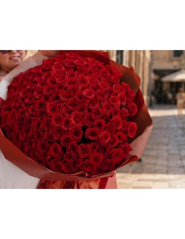 XXL Monobouquet Rote Rosen (100–501) | Mallorca