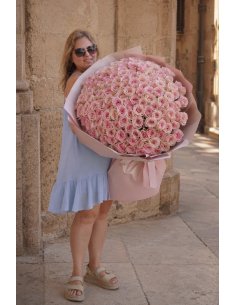 Monobouquet de Rosas Rosadas XXL (100 a 501) | Mallorca