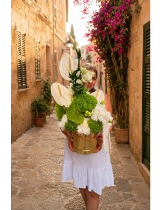 Flower Box Anthurium y Hortensia | Caja de Flores en Mallorca